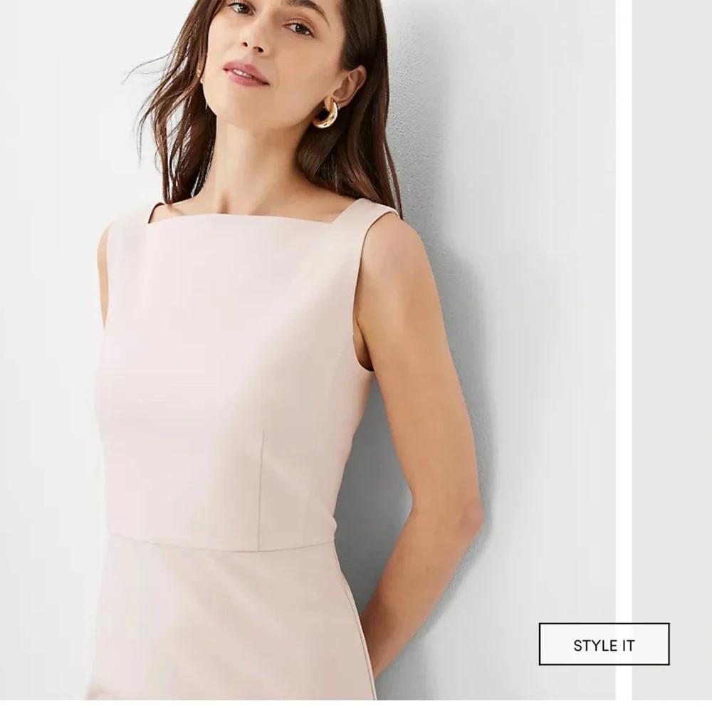 Ann Taylor Blush Midi Dress - Picture 3 of 7